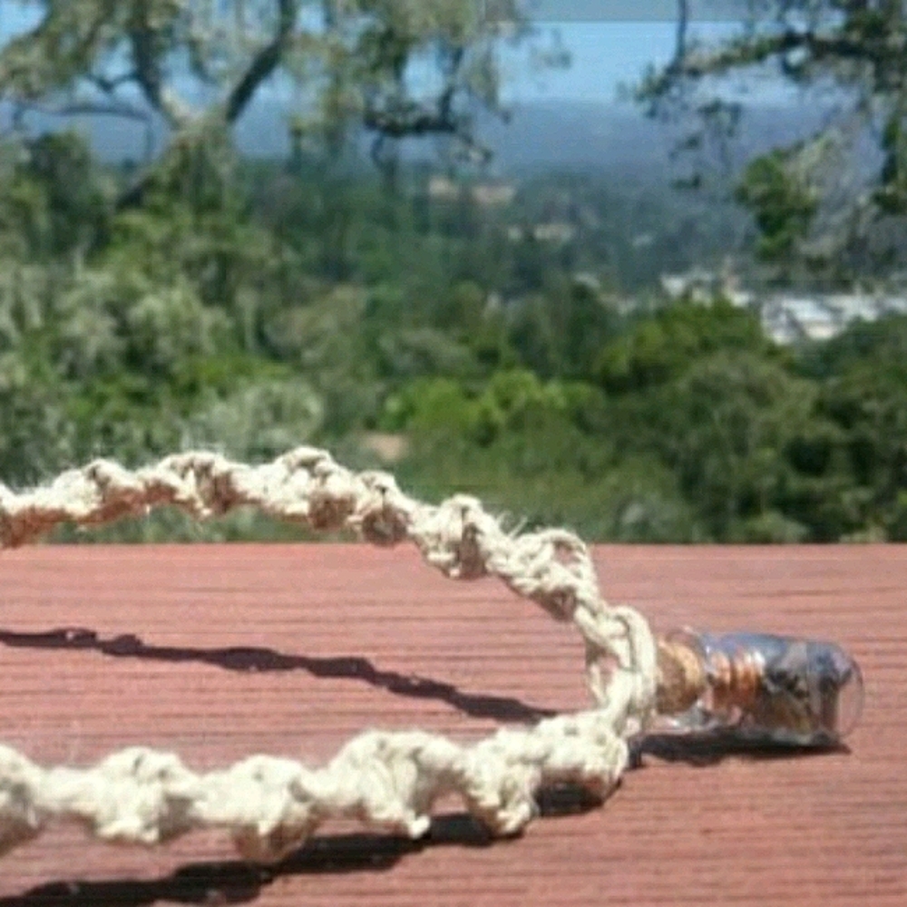 Hemp Macrame Lavender Necklace